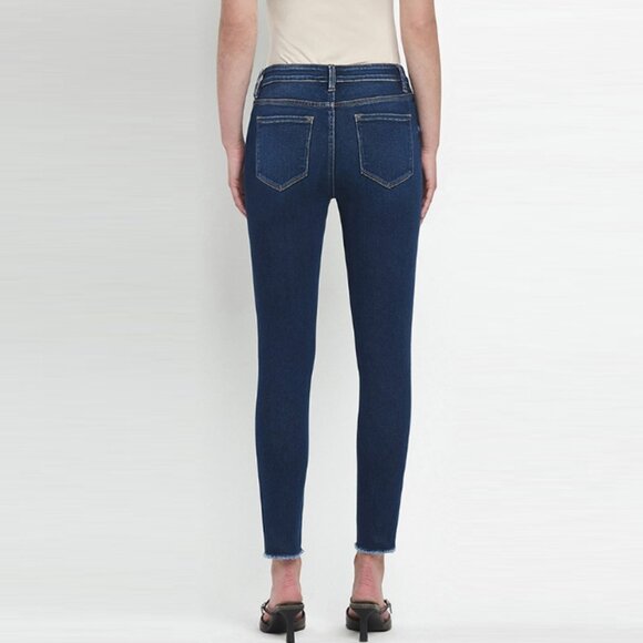 Vervet Mid Rise Raw Hem Crop Skinny Jeans - Picture 2 of 4